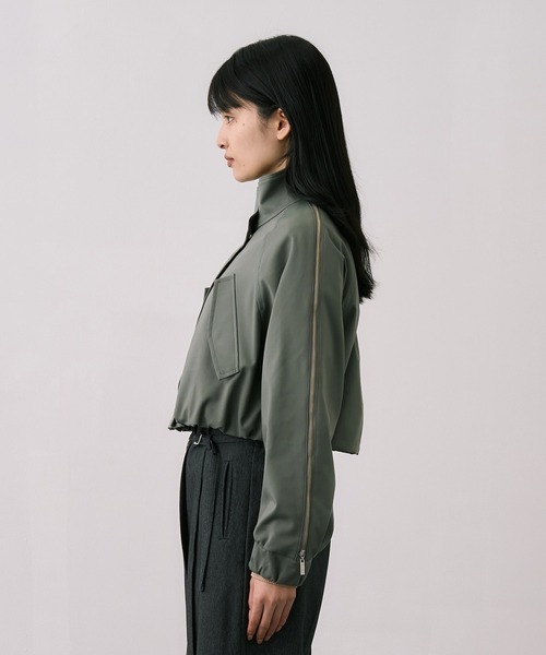 UNITED TOKYO(ユナイテッドトウキョウ)の「【残りわずか!】【一番売れてるブルゾン!】ジップアップブルゾンジャケット|軽羽織/アウター/秋服(ブルゾン・レディース・アイボリー/ブラック/カーキ・1/2)」の15枚目の写真