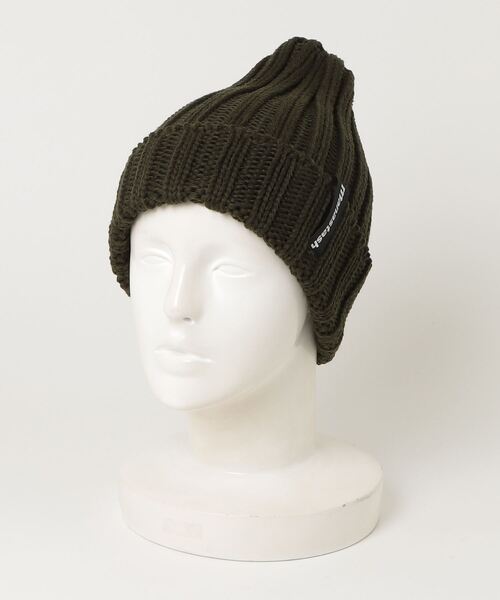 MANASTASH（マナスタッシュ）の「MANASTASH/マナスタッシュ　90'S LOGO BEANIE II/ロゴビーニー（ニットキャップ/ビーニー・メンズ・レッド系その他4/その他17/オリーブ系/イエロー/ブルー/パープル/ブラック・F）」の3枚目の写真