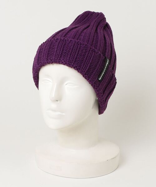 MANASTASH（マナスタッシュ）の「MANASTASH/マナスタッシュ　90'S LOGO BEANIE II/ロゴビーニー（ニットキャップ/ビーニー・メンズ・レッド系その他4/その他17/オリーブ系/イエロー/ブルー/パープル/ブラック・F）」の5枚目の写真