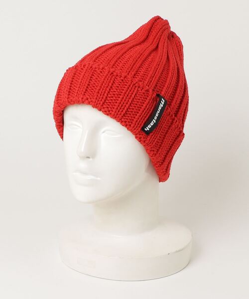 MANASTASH（マナスタッシュ）の「MANASTASH/マナスタッシュ　90'S LOGO BEANIE II/ロゴビーニー（ニットキャップ/ビーニー・メンズ・レッド系その他4/その他17/オリーブ系/イエロー/ブルー/パープル/ブラック・F）」の6枚目の写真