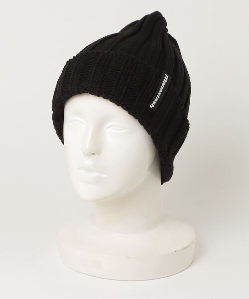 MANASTASH（マナスタッシュ）の「MANASTASH/マナスタッシュ　90'S LOGO BEANIE II/ロゴビーニー（ニットキャップ/ビーニー・メンズ・レッド系その他4/その他17/オリーブ系/イエロー/ブルー/パープル/ブラック・F）」の2枚目の写真