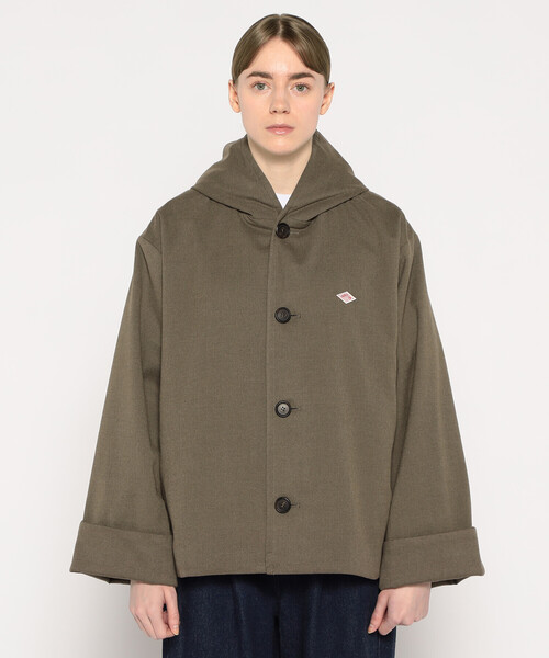 WOMEN'S WOOL LIKE INSULATION HOODED WIDE JACKET（その他アウター
