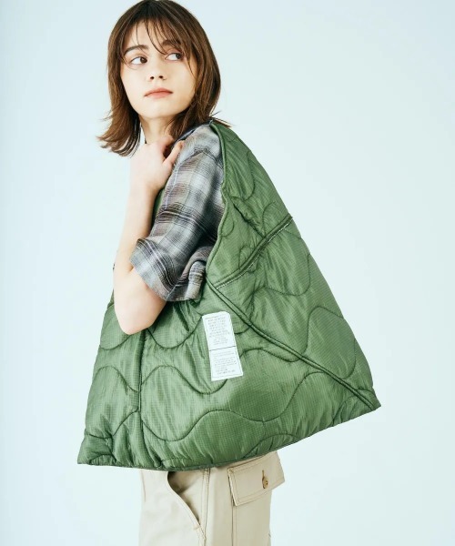 THRIFTY LOOK（スリフティールック）の「THRIFTY LOOK スリフティルック / TRIANGLE LARGE TOTE（トートバッグ・メンズ・オリーブ・FREE）」の11枚目の写真