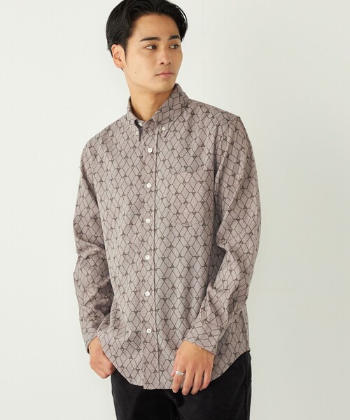 セール】SHIPS Colors:プリント 総柄 ネルシャツ（シャツ/ブラウス