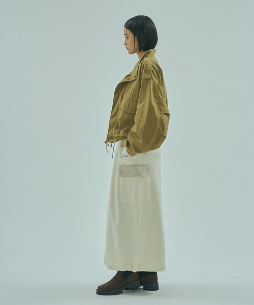SPALDING(スポルディング)の「(SPALDING x ROSE BUD)FLEECE SKIRT(スカート・レディース・ホワイト/ブラウン・ONE SIZE)」の8枚目の写真