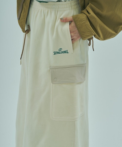 SPALDING(スポルディング)の「(SPALDING x ROSE BUD)FLEECE SKIRT(スカート・レディース・ホワイト/ブラウン・ONE SIZE)」の12枚目の写真