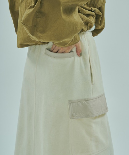 SPALDING(スポルディング)の「(SPALDING x ROSE BUD)FLEECE SKIRT(スカート・レディース・ホワイト/ブラウン・ONE SIZE)」の13枚目の写真