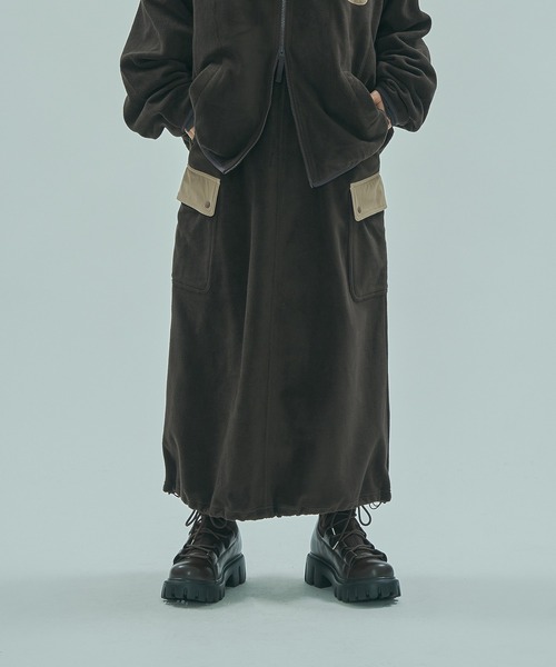 SPALDING(スポルディング)の「(SPALDING x ROSE BUD)FLEECE SKIRT(スカート・レディース・ホワイト/ブラウン・ONE SIZE)」の14枚目の写真