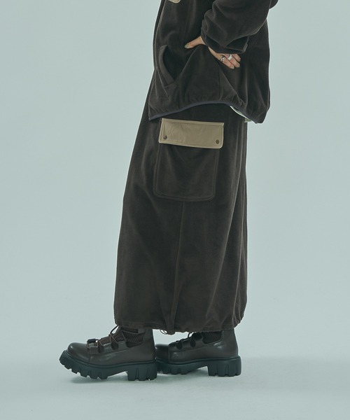 SPALDING(スポルディング)の「(SPALDING x ROSE BUD)FLEECE SKIRT(スカート・レディース・ホワイト/ブラウン・ONE SIZE)」の15枚目の写真