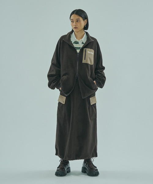 SPALDING(スポルディング)の「(SPALDING x ROSE BUD)FLEECE SKIRT(スカート・レディース・ホワイト/ブラウン・ONE SIZE)」の17枚目の写真