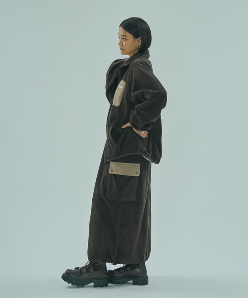 SPALDING(スポルディング)の「(SPALDING x ROSE BUD)FLEECE SKIRT(スカート・レディース・ホワイト/ブラウン・ONE SIZE)」の19枚目の写真