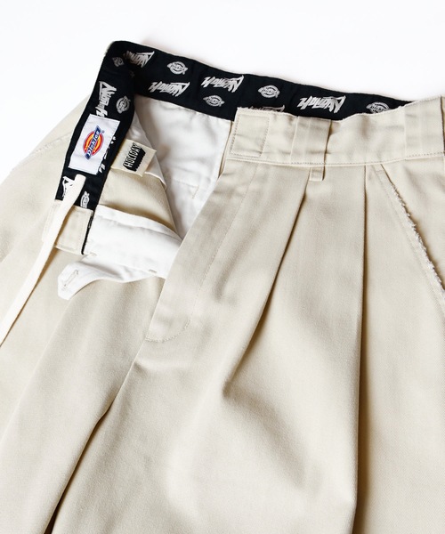 Dickies(ディッキーズ)の「DICKIES DRAWSTRINGS DAMAGE 2TUCK PANTS ディッキーズドローストリングスダメージツータックパンツ(チノパンツ・レディース・ホワイト/ベージュ系/ブラック・ONE SIZE)」の6枚目の写真