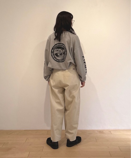 Dickies(ディッキーズ)の「DICKIES DRAWSTRINGS DAMAGE 2TUCK PANTS ディッキーズドローストリングスダメージツータックパンツ(チノパンツ・レディース・ホワイト/ベージュ系/ブラック・ONE SIZE)」の16枚目の写真