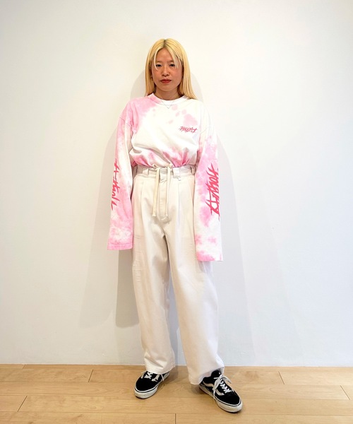 Dickies(ディッキーズ)の「DICKIES DRAWSTRINGS DAMAGE 2TUCK PANTS ディッキーズドローストリングスダメージツータックパンツ(チノパンツ・レディース・ホワイト/ベージュ系/ブラック・ONE SIZE)」の19枚目の写真