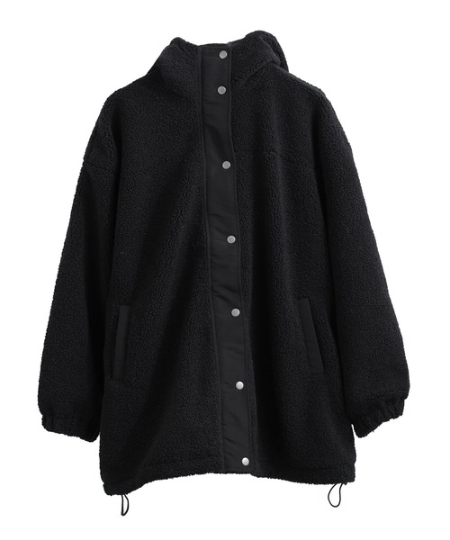 Fashion Letter（ファッションレター）の「ボア ビッグシルエット フードブルゾン（ダウンジャケット/コート・レディース・ブラック/モカ/アイボリー・M/L）」の11枚目の写真