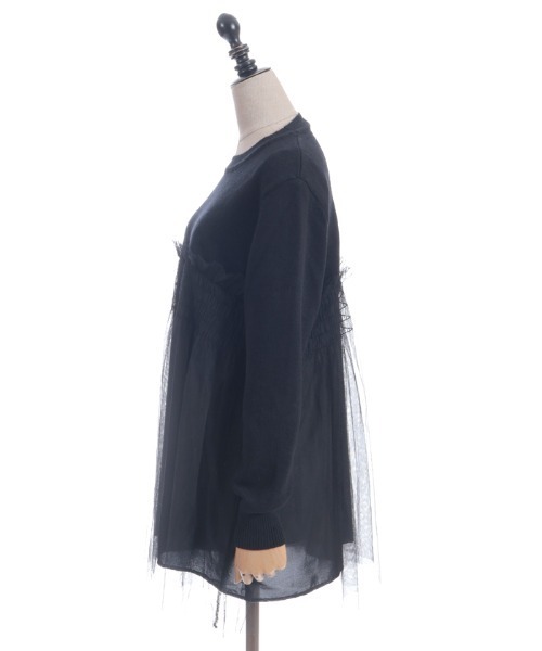 axes femme(アクシーズファム)の「チュールカットプルオーバー(Tシャツ/カットソー・レディース・ブラック/グレー・FREE)」の8枚目の写真