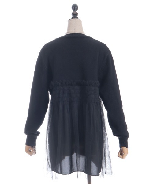 axes femme(アクシーズファム)の「チュールカットプルオーバー(Tシャツ/カットソー・レディース・ブラック/グレー・FREE)」の9枚目の写真
