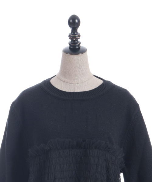 axes femme(アクシーズファム)の「チュールカットプルオーバー(Tシャツ/カットソー・レディース・ブラック/グレー・FREE)」の10枚目の写真