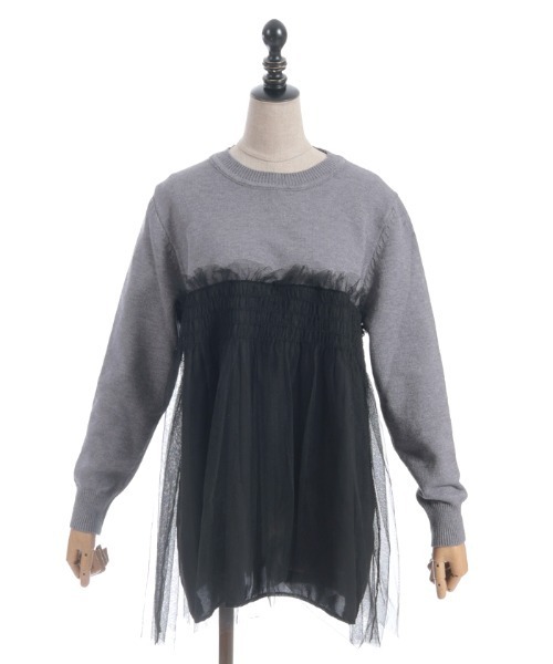 axes femme(アクシーズファム)の「チュールカットプルオーバー(Tシャツ/カットソー・レディース・ブラック/グレー・FREE)」の16枚目の写真