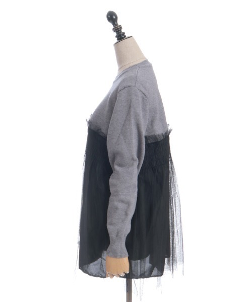axes femme(アクシーズファム)の「チュールカットプルオーバー(Tシャツ/カットソー・レディース・ブラック/グレー・FREE)」の17枚目の写真