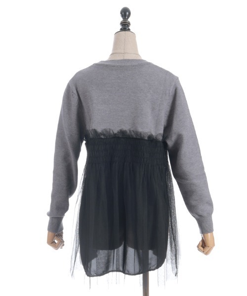 axes femme(アクシーズファム)の「チュールカットプルオーバー(Tシャツ/カットソー・レディース・ブラック/グレー・FREE)」の18枚目の写真