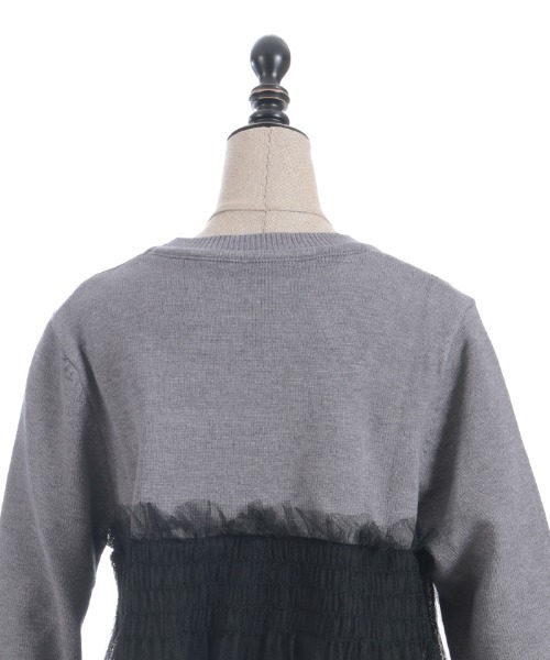 axes femme(アクシーズファム)の「チュールカットプルオーバー(Tシャツ/カットソー・レディース・ブラック/グレー・FREE)」の22枚目の写真