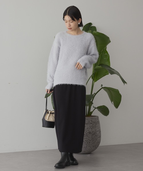 AMERICAN HOLIC(アメリカンホリック)の「【WEB限定】フェザーゆるニットプルオーバー(ニット/セーター・レディース・ライトグレー/モカ/サックスブルー/チャコールグレー・M/L)」の11枚目の写真