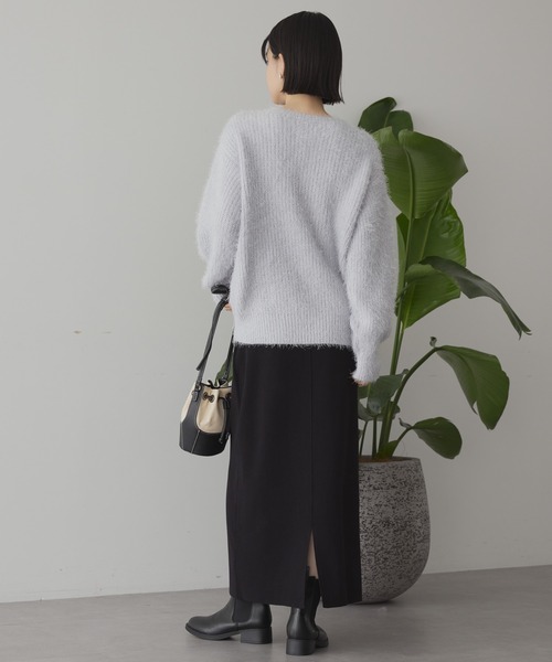 AMERICAN HOLIC(アメリカンホリック)の「【WEB限定】フェザーゆるニットプルオーバー(ニット/セーター・レディース・ライトグレー/モカ/サックスブルー/チャコールグレー・M/L)」の13枚目の写真