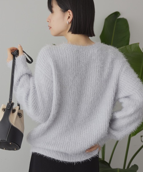 AMERICAN HOLIC(アメリカンホリック)の「【WEB限定】フェザーゆるニットプルオーバー(ニット/セーター・レディース・ライトグレー/モカ/サックスブルー/チャコールグレー・M/L)」の15枚目の写真