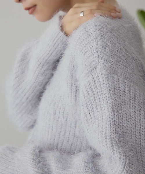 AMERICAN HOLIC(アメリカンホリック)の「【WEB限定】フェザーゆるニットプルオーバー(ニット/セーター・レディース・ライトグレー/モカ/サックスブルー/チャコールグレー・M/L)」の17枚目の写真