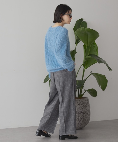 AMERICAN HOLIC(アメリカンホリック)の「【WEB限定】フェザーゆるニットプルオーバー(ニット/セーター・レディース・ライトグレー/モカ/サックスブルー/チャコールグレー・M/L)」の10枚目の写真