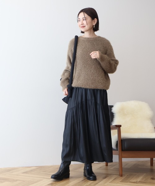 AMERICAN HOLIC(アメリカンホリック)の「【WEB限定】フェザーゆるニットプルオーバー(ニット/セーター・レディース・ライトグレー/モカ/サックスブルー/チャコールグレー・M/L)」の18枚目の写真