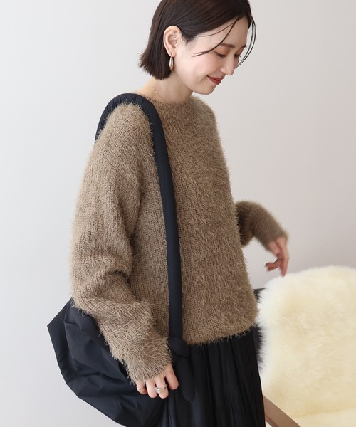 AMERICAN HOLIC(アメリカンホリック)の「【WEB限定】フェザーゆるニットプルオーバー(ニット/セーター・レディース・ライトグレー/モカ/サックスブルー/チャコールグレー・M/L)」の19枚目の写真