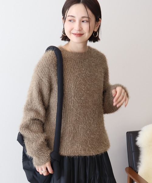 AMERICAN HOLIC(アメリカンホリック)の「【WEB限定】フェザーゆるニットプルオーバー(ニット/セーター・レディース・ライトグレー/モカ/サックスブルー/チャコールグレー・M/L)」の20枚目の写真