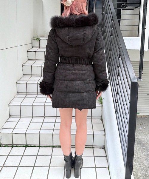 セール】ラメツィードロングダウンコート（ダウンジャケット/コート