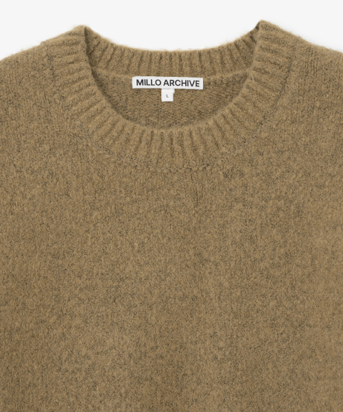 Millo Archive（ミロ アーカイブ）の「クロップシルエットニット [ミルクブラウン]（ニット/セーター・メンズ・その他・LARGE/X-LARGE/MEDIUM）」の2枚目の写真