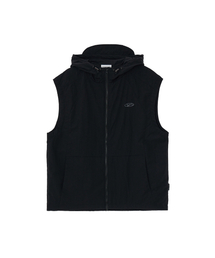 1993STUDIO（1993スタジオ）の「シンボルロゴナイロンフードベスト_ブラック（ベスト）」
