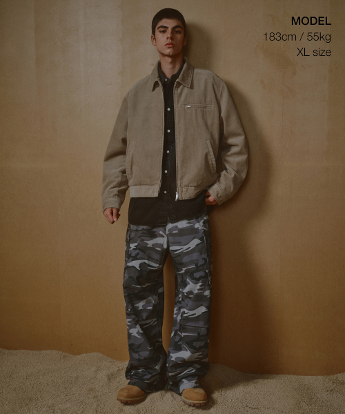 MUSINSA STANDARD（ムシンサスタンダード）の「8W コーデュロイワークジャケット [ベージュ]（ブルゾン・メンズ・その他・X-LARGE/XX-LARGE/MEDIUM/LARGE）」の2枚目の写真