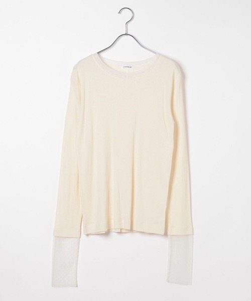 LEPSIM（レプシィム）の「針抜きテレコインナー　601689（Tシャツ/カットソー・レディース・チャコールグレー/アイボリー/ブラック/ブラウン/ピンク/オフホワイト・FREE）」の2枚目の写真