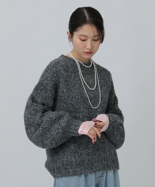 LEPSIM（レプシィム）の「針抜きテレコインナー　601689（Tシャツ/カットソー・レディース・チャコールグレー/アイボリー/ブラック/ブラウン/ピンク/オフホワイト・FREE）」の6枚目の写真