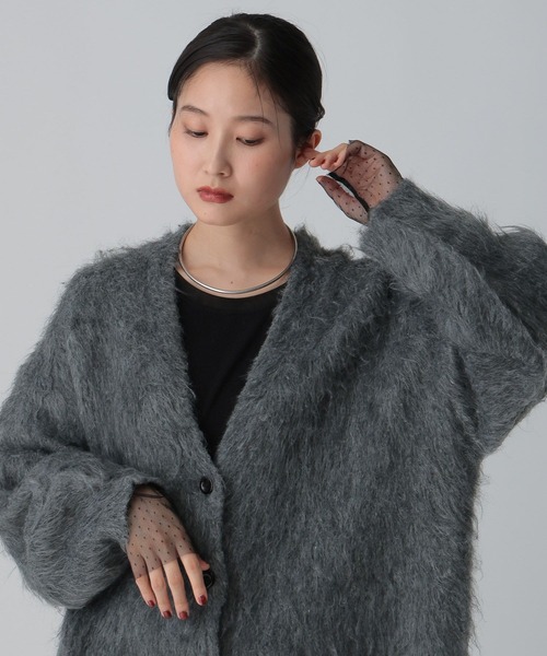 LEPSIM(レプシィム)の「針抜きテレコインナー 601689(Tシャツ/カットソー・レディース・チャコールグレー/アイボリー/ブラック/ブラウン・FREE)」の2枚目の写真