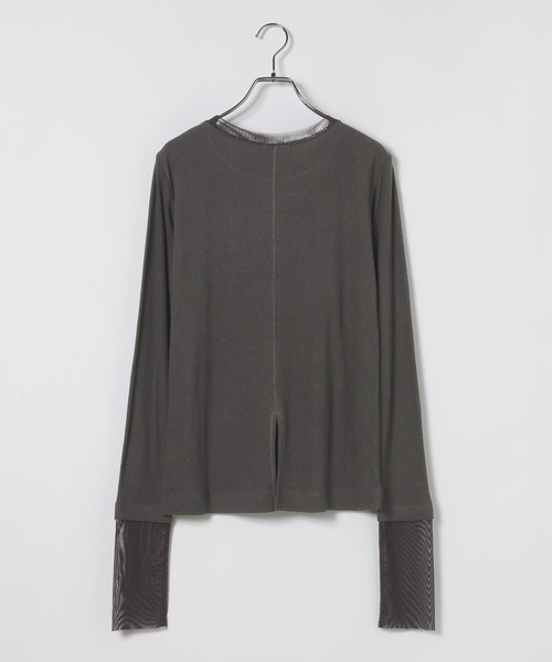 LEPSIM(レプシィム)の「針抜きテレコインナー 601689(Tシャツ/カットソー・レディース・チャコールグレー/アイボリー/ブラック/ブラウン・FREE)」の5枚目の写真