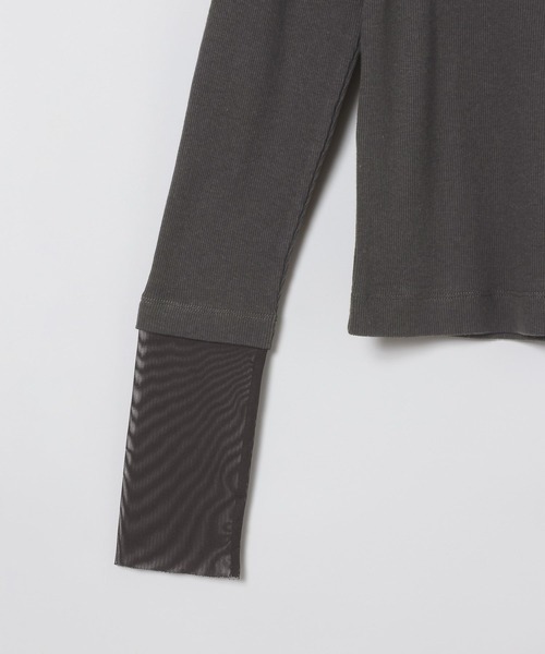 LEPSIM(レプシィム)の「針抜きテレコインナー 601689(Tシャツ/カットソー・レディース・チャコールグレー/アイボリー/ブラック/ブラウン・FREE)」の8枚目の写真