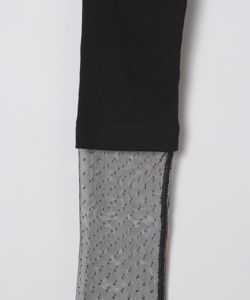 LEPSIM(レプシィム)の「針抜きテレコインナー 601689(Tシャツ/カットソー・レディース・チャコールグレー/アイボリー/ブラック/ブラウン・FREE)」の13枚目の写真