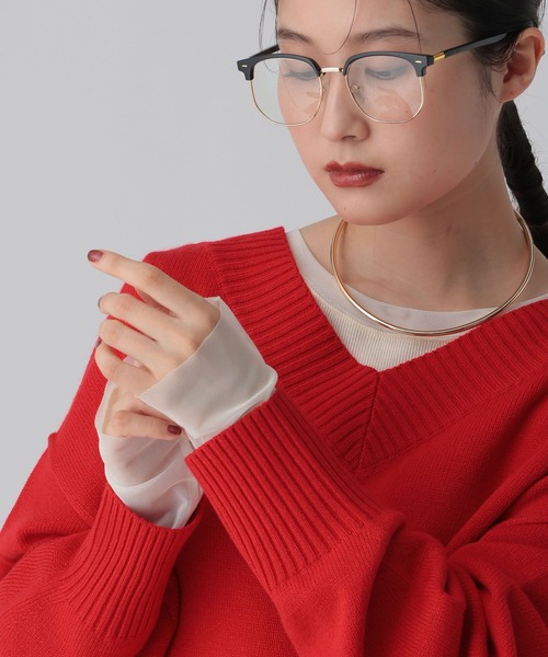 LEPSIM(レプシィム)の「針抜きテレコインナー 601689(Tシャツ/カットソー・レディース・チャコールグレー/アイボリー/ブラック/ブラウン・FREE)」の16枚目の写真