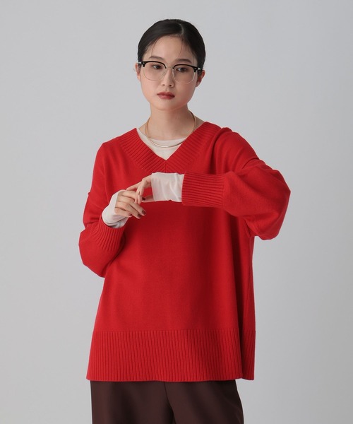 LEPSIM(レプシィム)の「針抜きテレコインナー 601689(Tシャツ/カットソー・レディース・チャコールグレー/アイボリー/ブラック/ブラウン・FREE)」の17枚目の写真