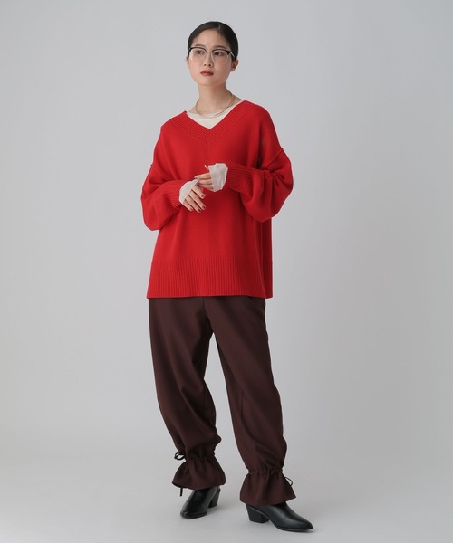 LEPSIM(レプシィム)の「針抜きテレコインナー 601689(Tシャツ/カットソー・レディース・チャコールグレー/アイボリー/ブラック/ブラウン・FREE)」の19枚目の写真