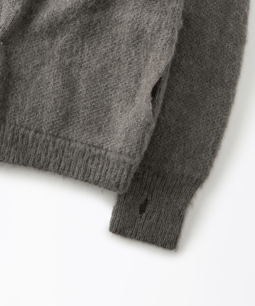 OUTSTANDING(アウトスタンディング)の「BRUSHED WOOL ROUND NECK CARDIGAN_MELANGE GRAY(カーディガン/ボレロ・メンズ・その他・SMALL/MEDIUM/LARGE)」の7枚目の写真