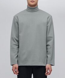 ポンテタートルネック長袖Tシャツ[ミディアムグレー]