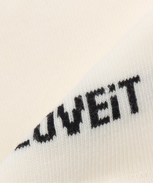 by LOVEiT（バイラビット）の「【卒服】ロゴニーハイソックス（ソックス/靴下・キッズ・オフホワイト/ブラック・M/L）」の6枚目の写真